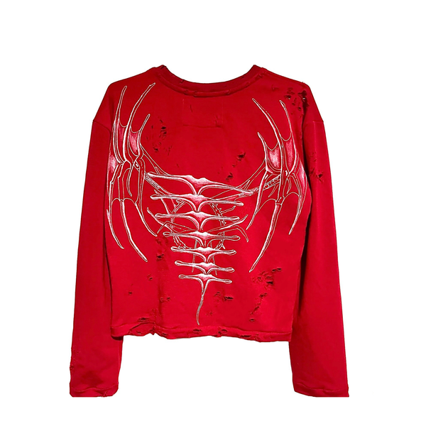 Top Rojo Esqueleto de Angel